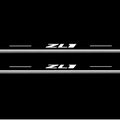 Chevrolet Camaro VI 2016+ door sill plates in stainless steel with Camaro ZL1 logo