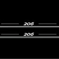 Peugeot 206 1996-2006 LED Door Sills Illuminated Scuff 206 Logo Stainless Steel Entry Guards