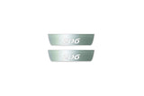 Two short silver-finished door sill plates with 206 lettering on a light background, straight-on view.