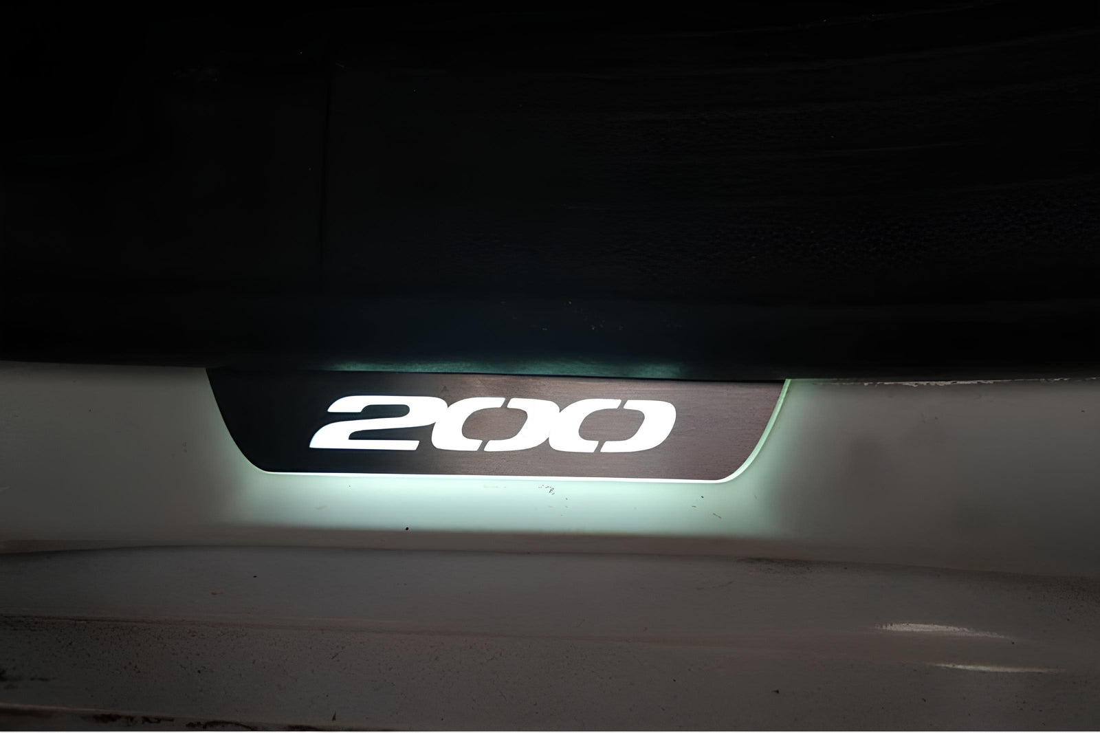 Chrysler 200 II 2015+ LED door sill plates stainless steel with 200 logo