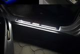 Acura RSX 2002+ stainless steel LED door sill plates with RSX logo
