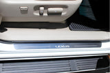 stainless steel LED door sill plates for Lexus GX I 2002+ with Lexus logo