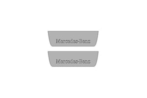 Illuminated LED Door Sill Tread Plates Mercedes E W213 2016-2023 With Mercedes-Benz Logo Mercedes Led Door Sills opdesign