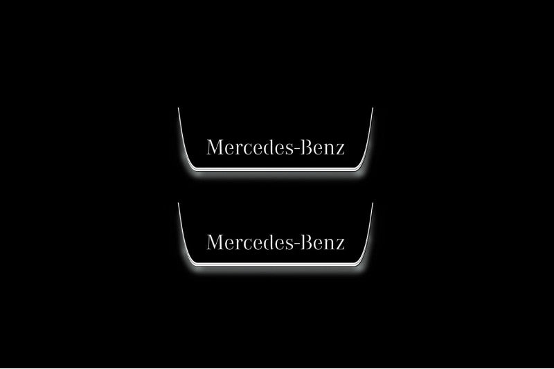 Mercedes E W213 Stainless Steel LED Door Sills – Mercedes-Benz Logo