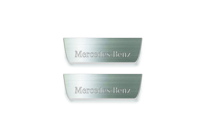 Mercedes E W213 Stainless Steel LED Door Sills – Mercedes-Benz Logo