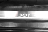 stainless steel door sill plates for Peugeot 301 2012+ with 301 logo