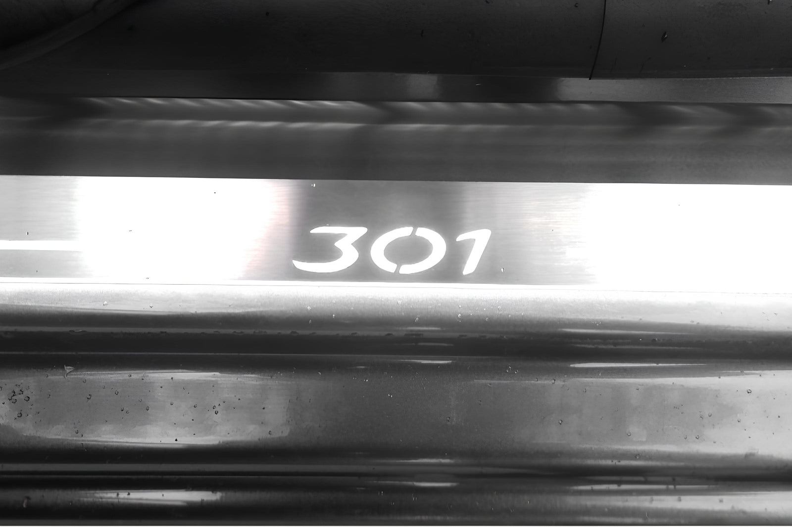 stainless steel door sill plates for Peugeot 301 2012+ with 301 logo