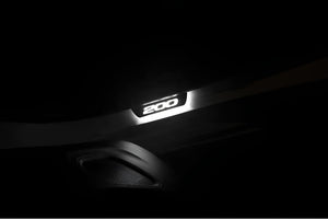 Illuminated LED Door Sill Tread Plates Chrysler 200 II 2015-2017 With 200 Logo Chrysler Led Door Sills opdesign