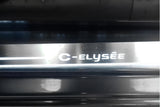 Citroen C-Elysee 2012+ LED door sill plates in stainless steel with C-Elysee logo