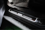 Acura MDX II 2006+ stainless steel LED door sill plates with Acura logo