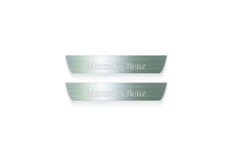 Mercedes S-Class W222 Stainless LED Door Sills – Mercedes-Benz Logo
