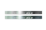 Chevrolet Camaro VI 2016+ illuminated entry guards in stainless steel with Camaro ZL1 logo