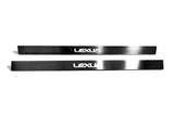 LED door sill plates for Lexus RX II XU30 2003+ stainless steel with Lexus logo