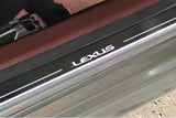 LED door sill plates Lexus ES VII 2018+ stainless steel with Lexus logo