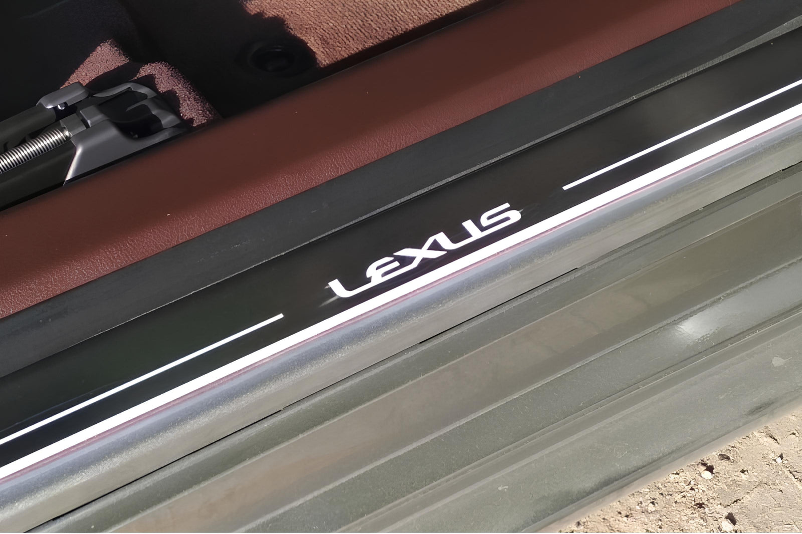 LED door sill plates Lexus ES VII 2018+ stainless steel with Lexus logo