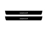 illuminated door sill protectors stainless steel Mazda 3 III 2013+ with Mazda3 logo