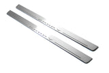 LED door sill plates Toyota Camry V70 2018+ in stainless steel with Camry logo