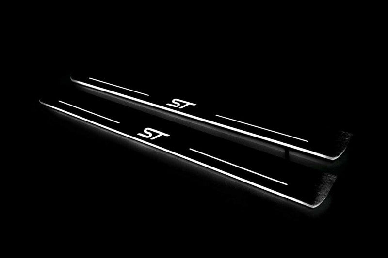 stainless steel door sill plates for Ford Focus III 2011+ with ST logo
