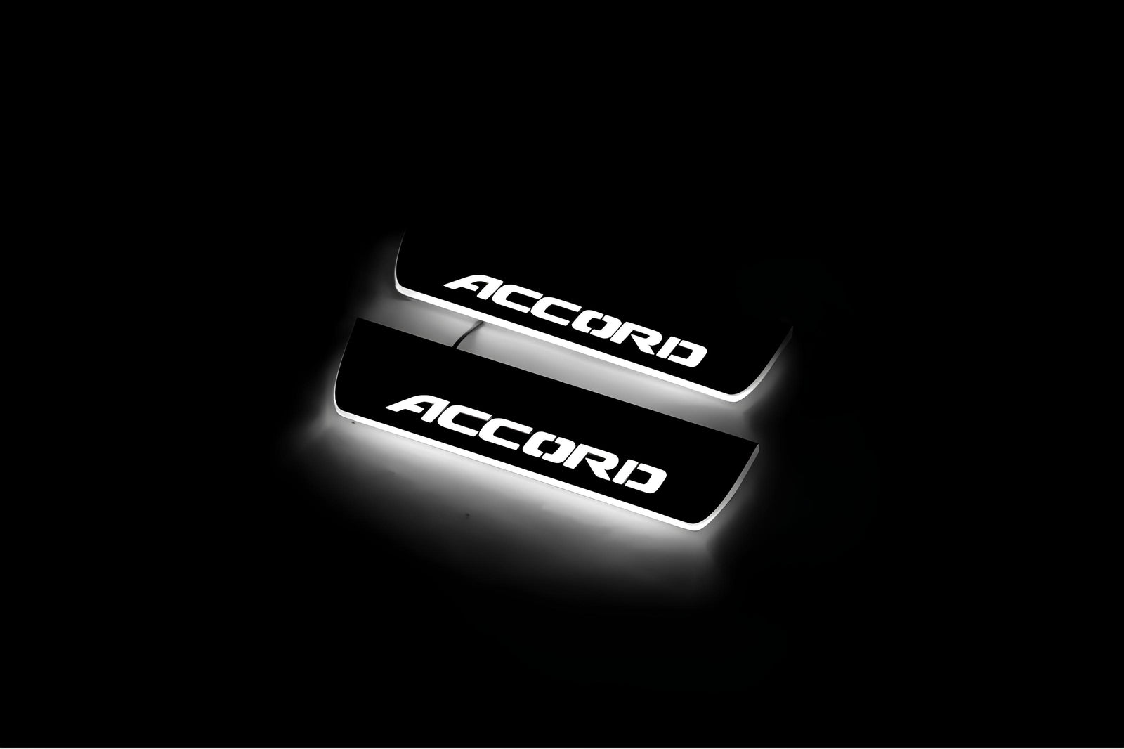 stainless steel LED door sill plates with Honda Accord X 2018+ with Accord logo