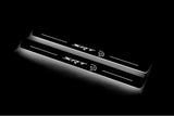 Dodge Charger LD 2023+ entry guards in stainless steel with SRT Hellcat logo
