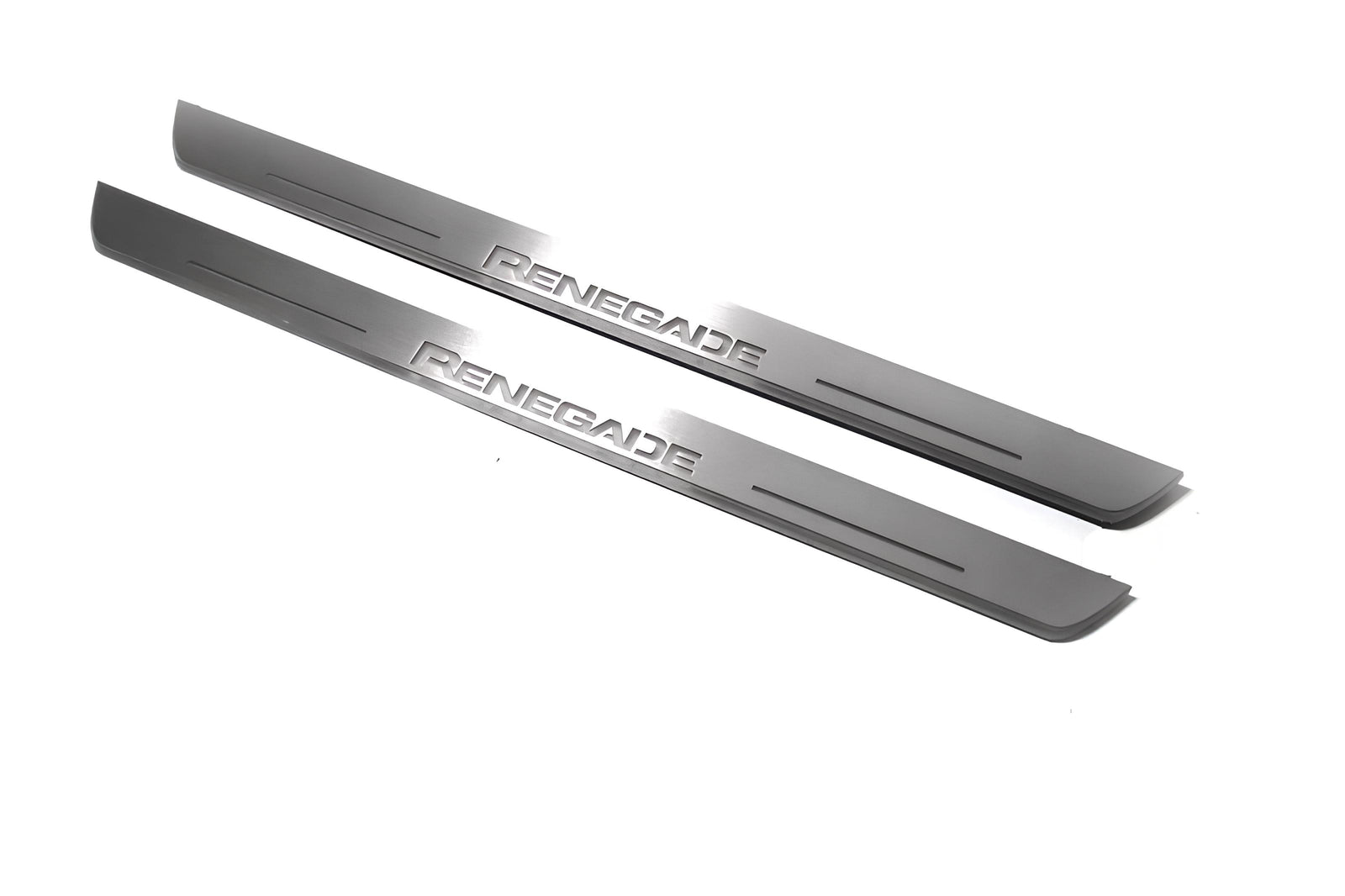 LED door sill plates Jeep Renegade 2014+ stainless steel with Renegade logo