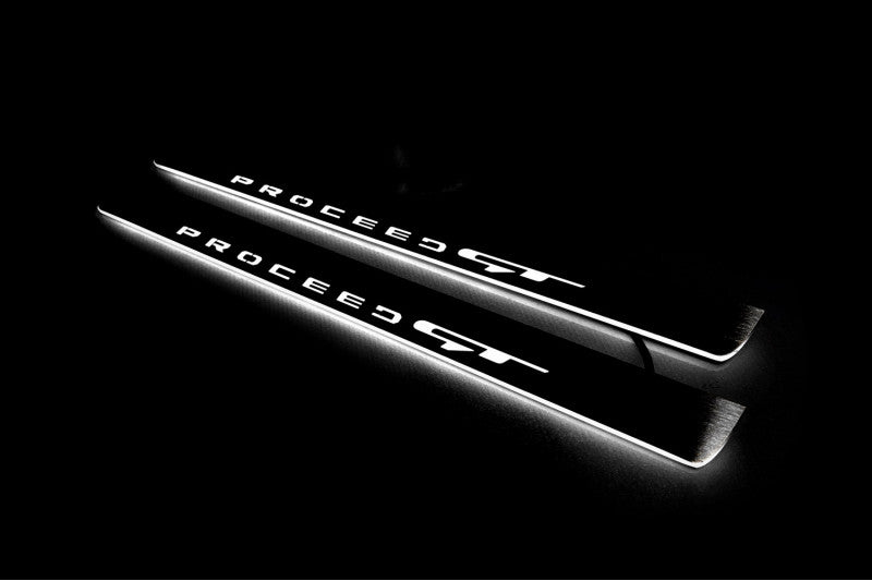 LED door sill plates for KIA ProCeed III 2018+ with Proceed GT logo