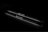 Nissan Murano II 2008+ door sill plates in stainless steel with Murano logo