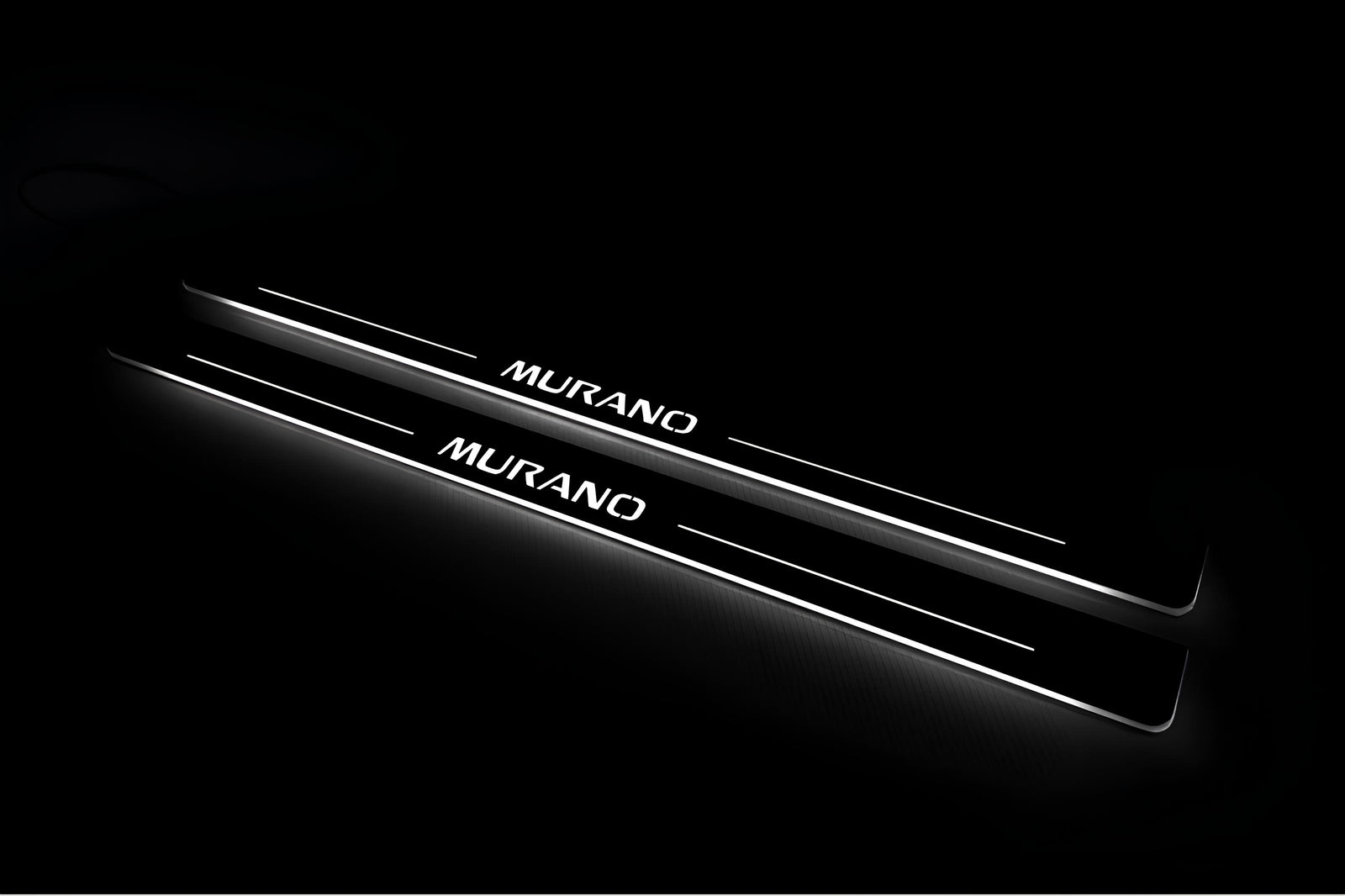 Nissan Murano II 2008+ door sill plates in stainless steel with Murano logo