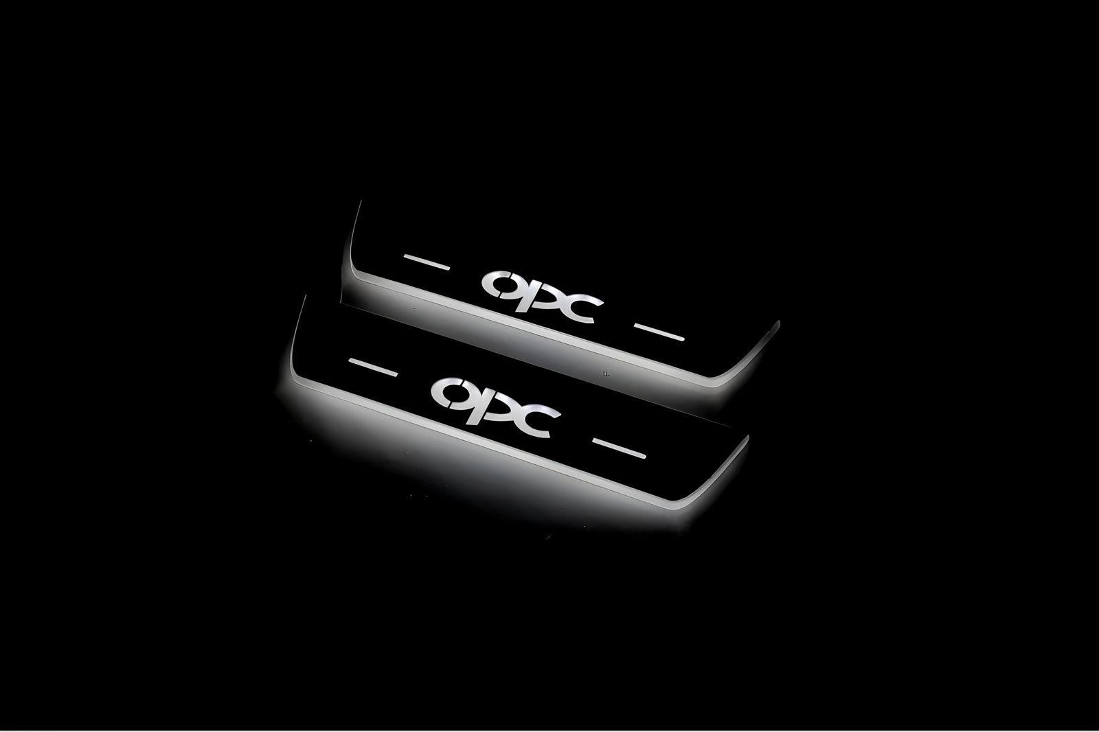 Opel Insignia I G09 2008+ LED door sill plates in stainless steel with OPC logo