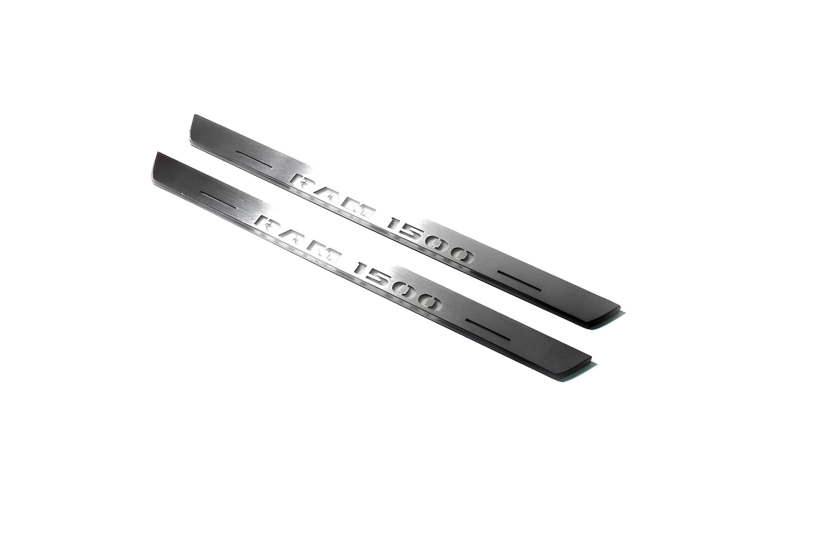 stainless steel illuminated door sill protectors with RAM 1500 IV 2009+ with Illuminated RAM 1500 logo