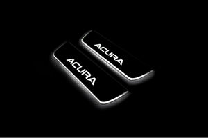 Illuminated LED Door Sill Tread Plates Acura TLX I 2015-2020 With Acura Logo Acura Led Door Sills opdesign