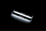 stainless steel LED door sill plates for Nissan Leaf I 2010+ with Leaf logo