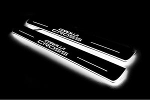 Toyota Corolla Cross Stainless LED Door Sills – Corolla Cross Logo
