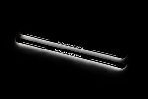 Illuminated LED Door Sill Tread Plates GMC Yukon V 2020+ With Yukon Logo GMC Led Door Sills opdesign