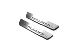 Mitsubishi Outlander II CW 2007+ stainless steel illuminated entry guards with Outlander logo