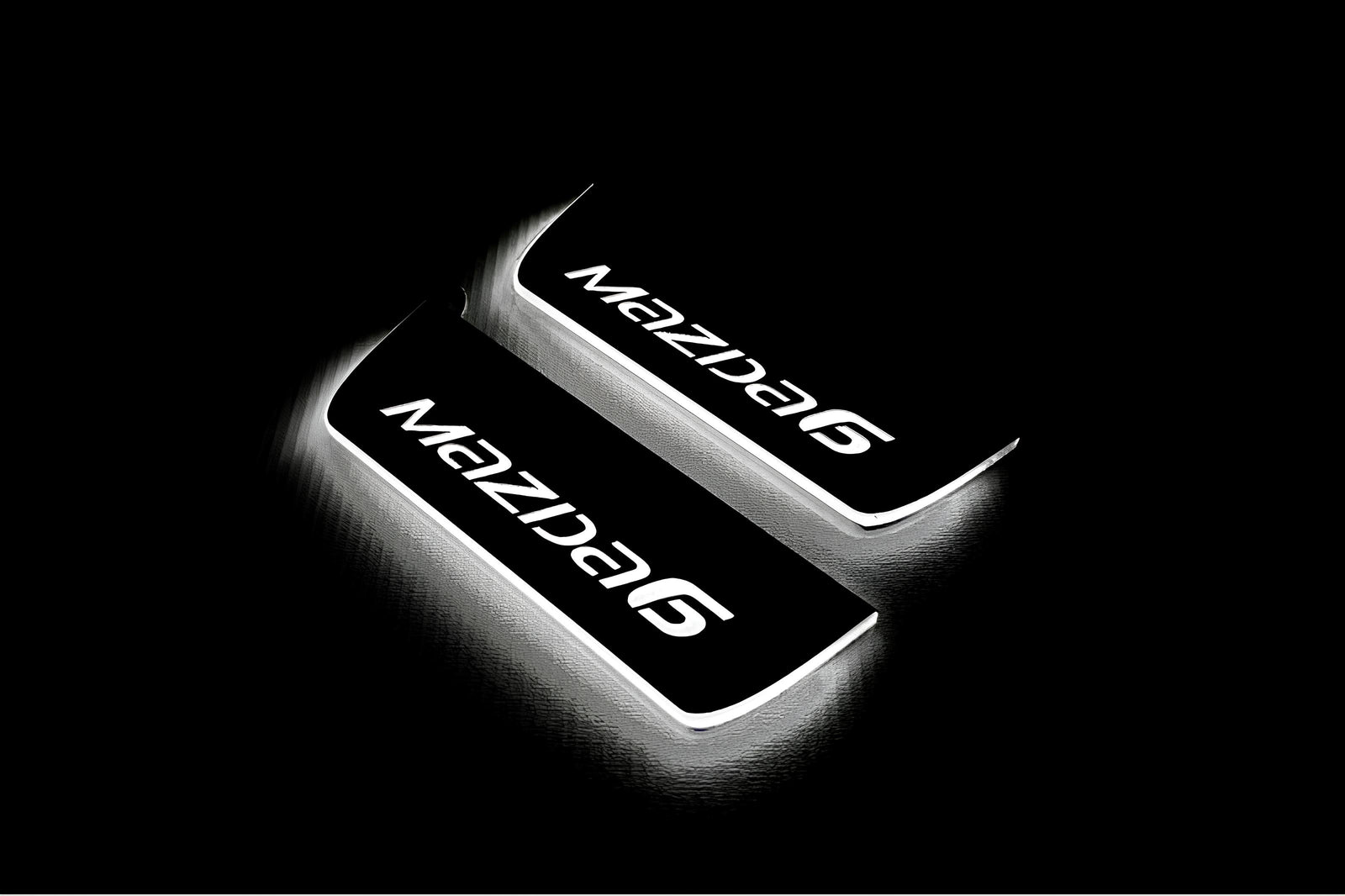 stainless steel LED door sill plates for Mazda 6 III 2012+ with Mazda 6 logo