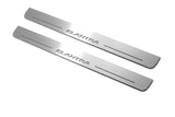 LED door sill plates Hyundai Elantra V (MD) 2011+ stainless steel with Elantra logo