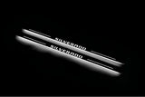 stainless steel LED door sill plates with Chevrolet Silverado III 2014+ with Silverado logo