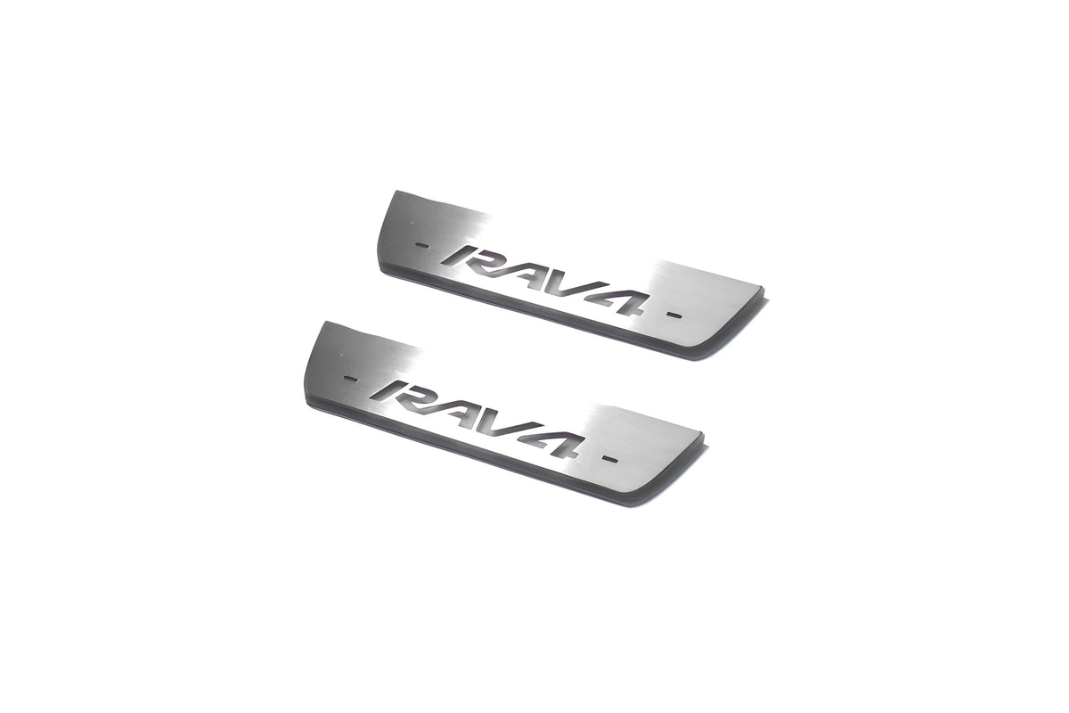 Toyota Rav4 IV XA40 2013+ LED door sill plates with Rav4 logo
