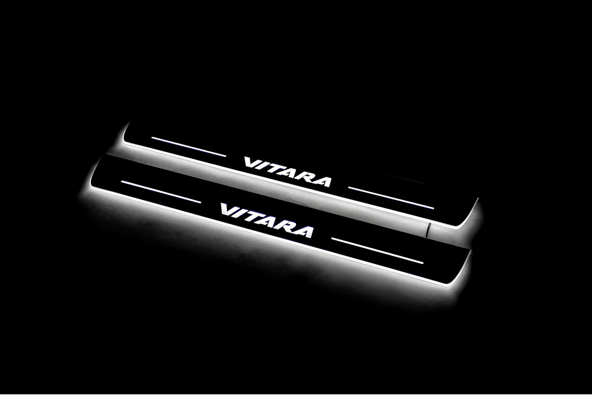 LED door sill plates for Suzuki Vitara 2015+ with Vitara logo