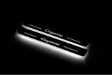 stainless steel LED door sill plates for Porsche Cayenne Coupe 2019+ with Cayenne logo