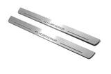 Citroen C-Crosser 2007+ LED door sill plates in stainless steel with C-Crosser logo