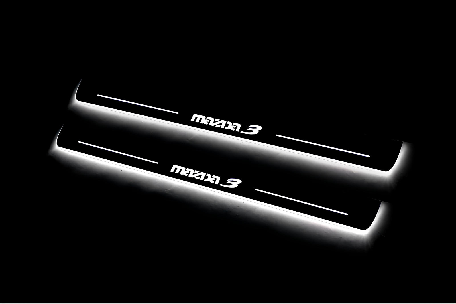 Mazda 3 II 2009+ LED door sill plates with Mazda 3 logo