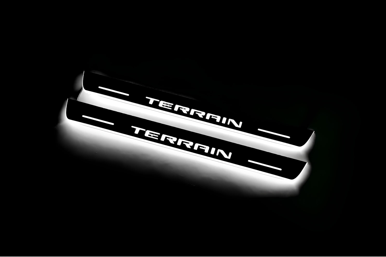 GMC Terrain II C1 2018+ LED door sill plates with Terrain logo
