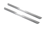 Opel Vivaro I X83 2001+ entry guards in stainless steel with Vivaro logo