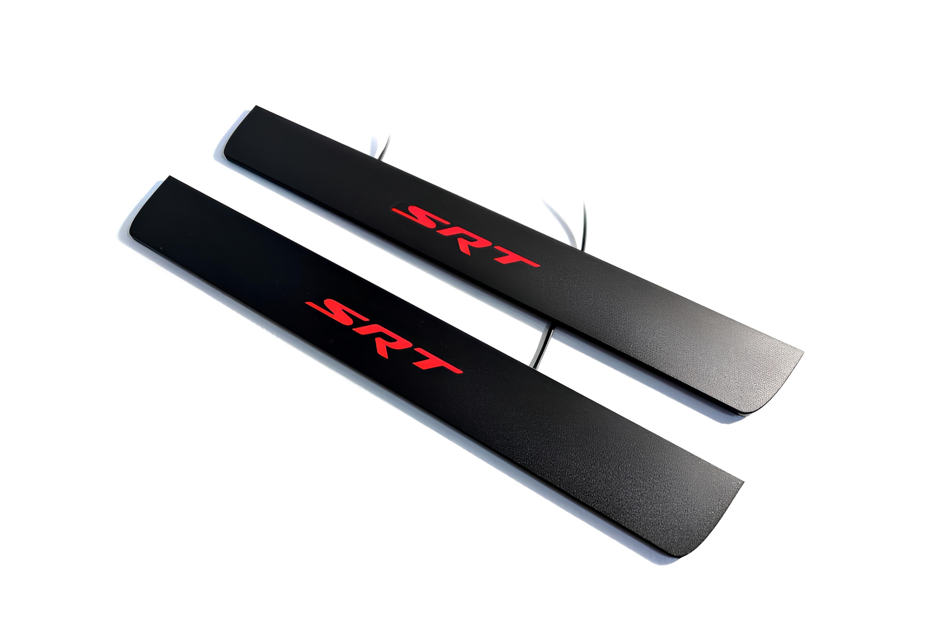 Jeep Grand Cherokee IV 2010-2021 Illuminated Matte Sill Plates with logo SRT Jeep Led Door Sills PRO opdesign