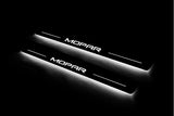 stainless steel LED door sill plates for Dodge Durango III 2011+ with MOPAR logo