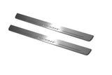 Hyundai Accent 2011+ illuminated entry guards in stainless steel with Accent logo