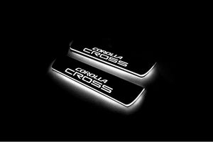 Toyota Corolla Cross Stainless LED Door Sills – Corolla Cross Logo