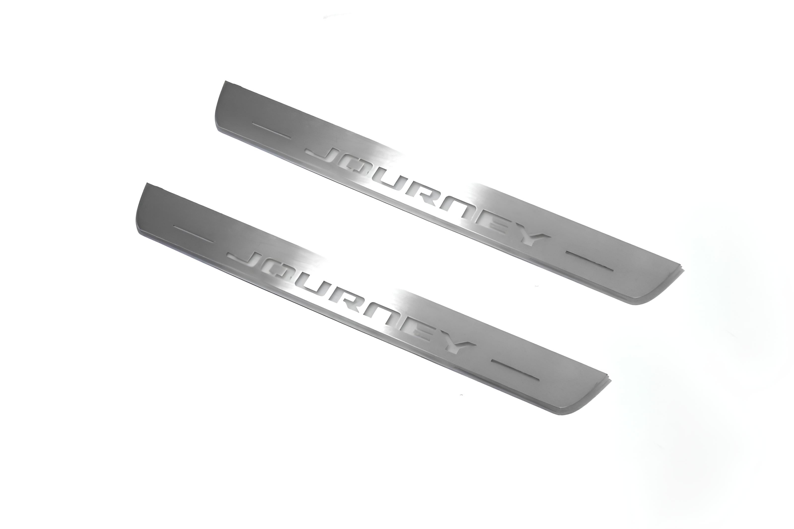 Illuminated LED Door Sill Tread Plates Dodge Journey 2009-2020 With Journey Logo Dodge Led Door Sills opdesign
